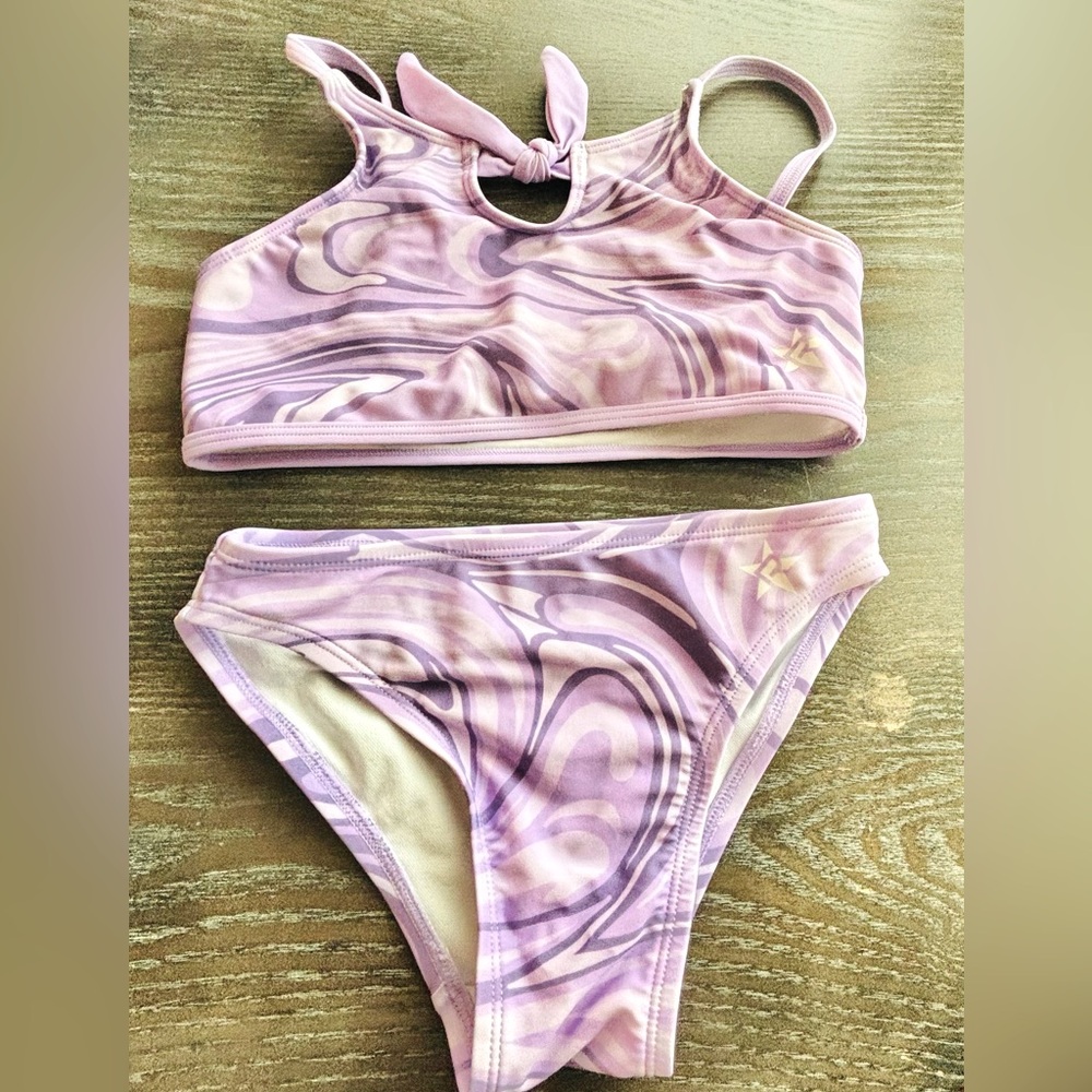 Rebel athletics bikini lilac swirl. YM. $50 for the set. Used maybe twice